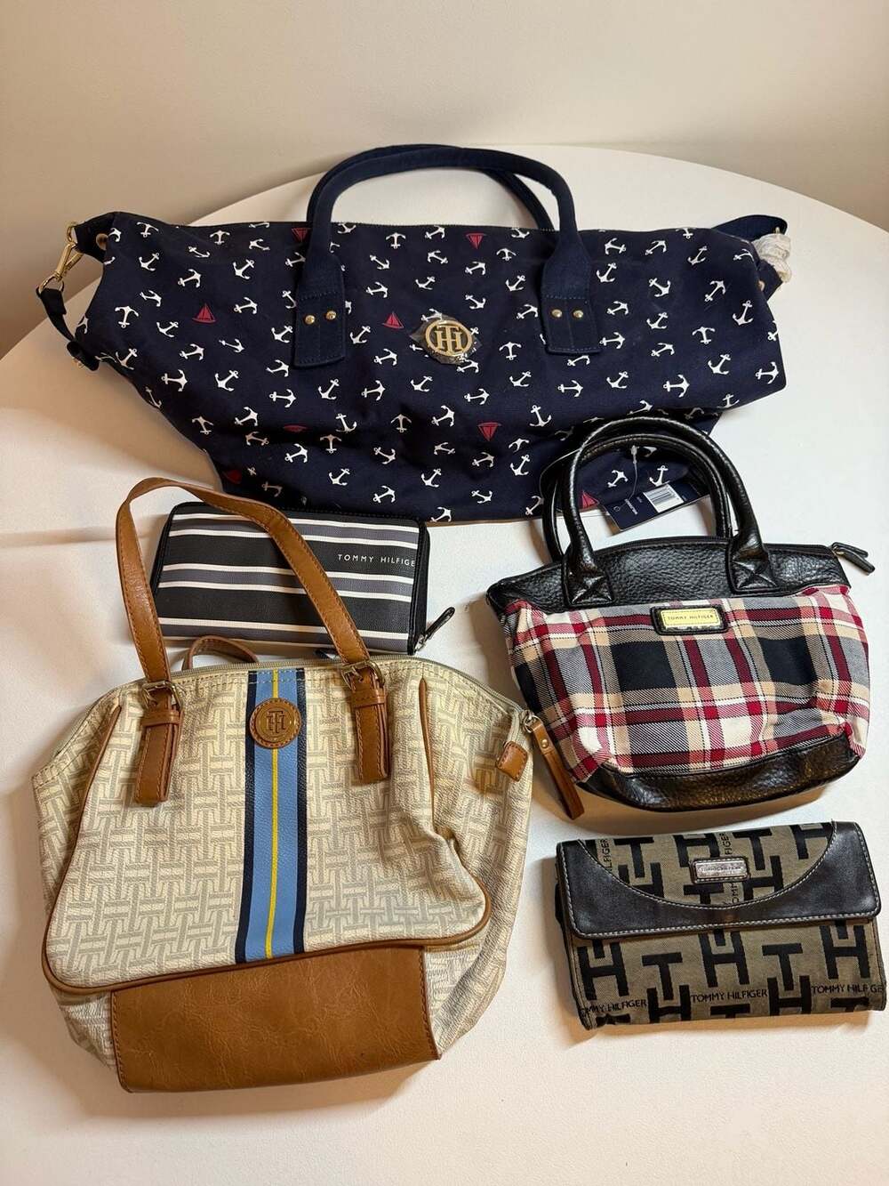 Lot of 5 Tommy Hilfiger Handbags and Wallets
